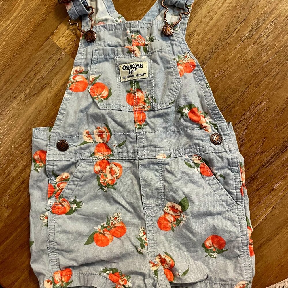 OshKosh overalls blue peach